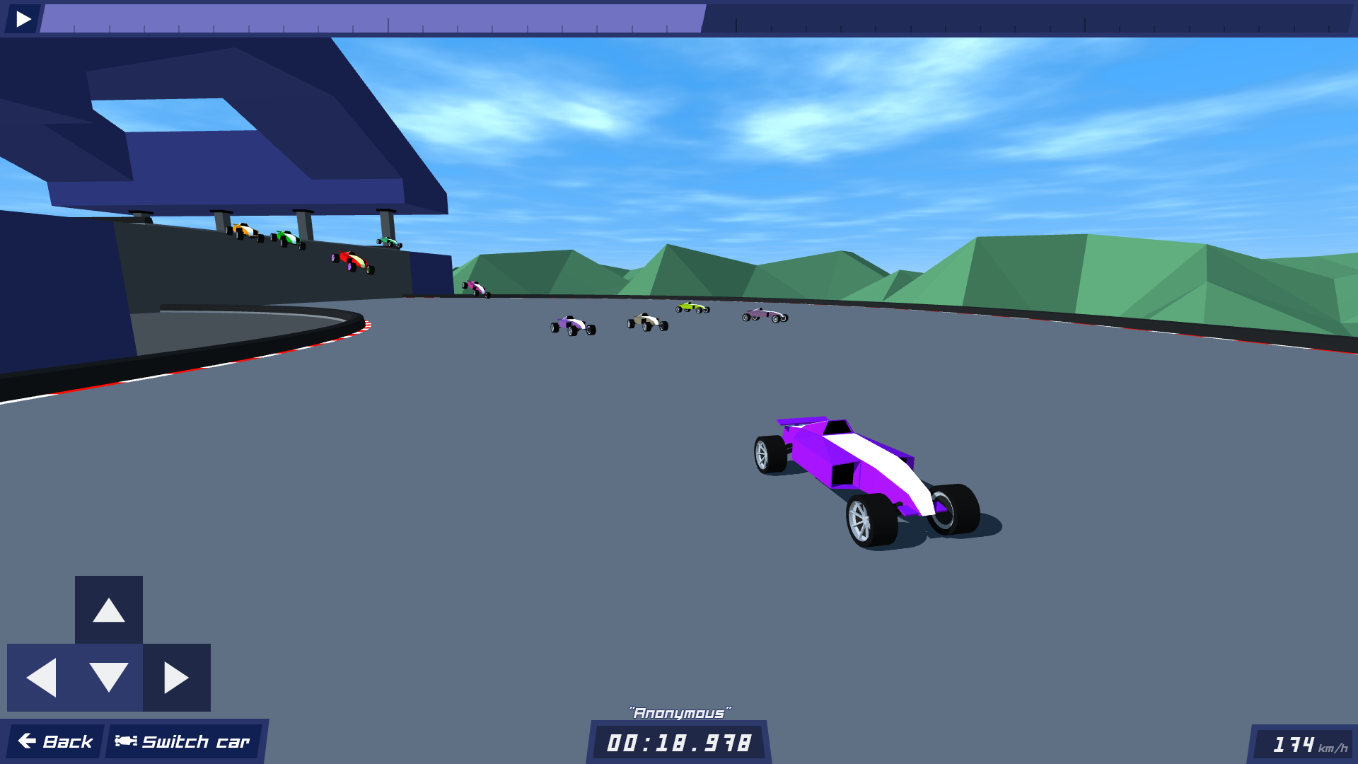 Open world racing environment